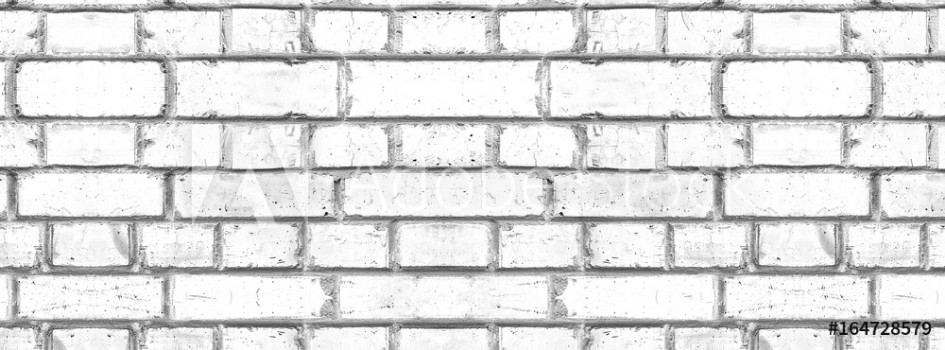 Picture of Cover texture old white cracked brickwork